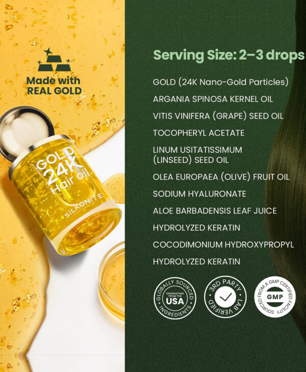 24K Gold Hair Care Oil - Image 2